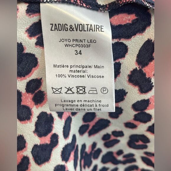 Zadig & Voltaire Joyo print Leo Flared Skirt animal print. Medium NWT - Picture 4 of 7